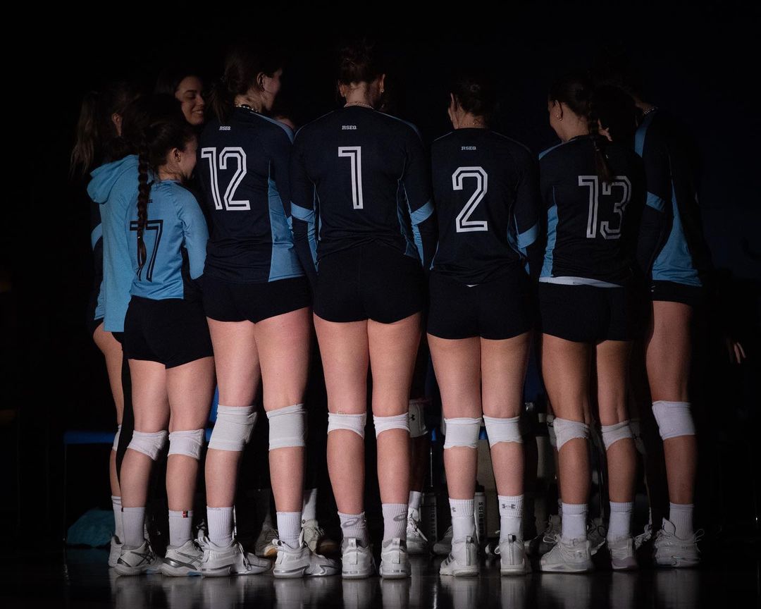 Gabrielle CLOUTIER - Sarah-Jade GOULET - Sabrina MAYER - Gabrielle MORISSETTE - Natacha VERVONDEL -  Université du Québec à Montréal - Université du Québec à Trois-Rivières - Volleyball - RSEQ - 2023 Volley F - UQAM (3) vs (0) UQTR (Match) (#RSEQ2023UQAMvUQTR04) Photo by: Ali El Kacemi | Siuxy Sports 2023-02-12