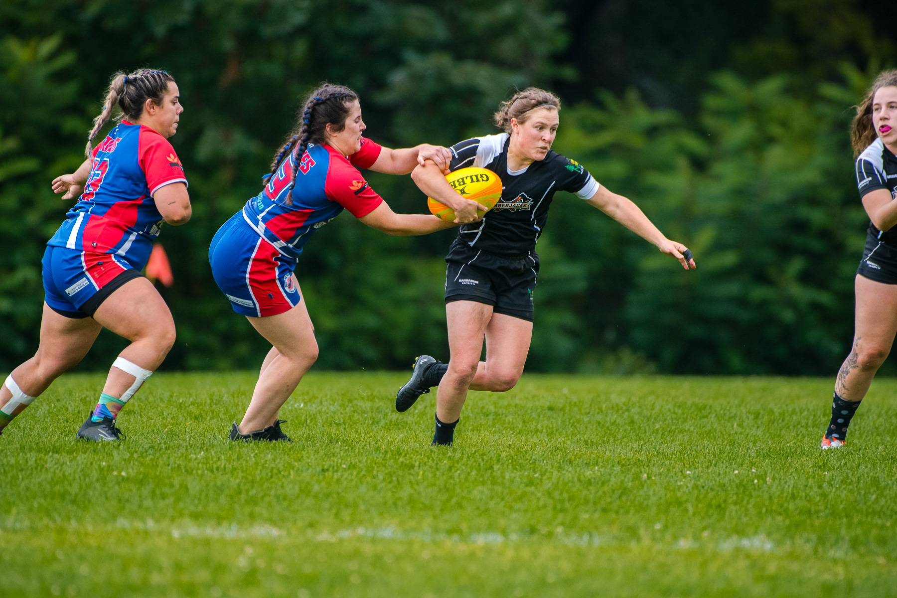  Saint-Georges Lumberjacks - Braves de Trois-Rivières - Rugby - RUGBY QUÉBEC FINALES LPR2 F SÉNIORS 2023 SAB QC- SG Lumberjacks vs Braves Trois-Rivières (#RQF2023LPR2SF1) Photo by: Simon Duquette | Siuxy Sports 2023-08-19