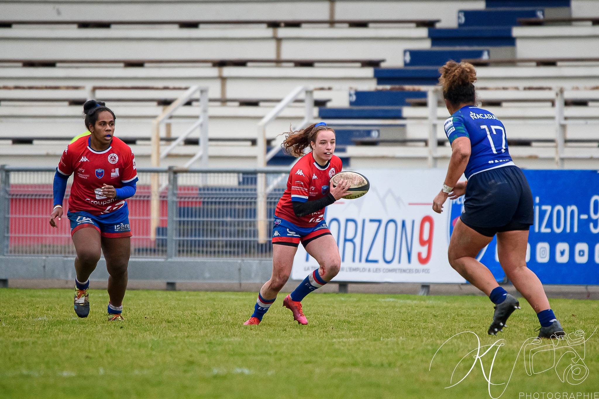 Makarita BALEINAGODO - Florine THIRON -  FC Grenoble Rugby - Lille Métropole Rugby Club Villeneuvois - Rugby - FCG Amazones (18) VS (16) LMRCV (#2023FCGvsLMRCV01) Photo by: Karine Valentin | Siuxy Sports 2023-01-08